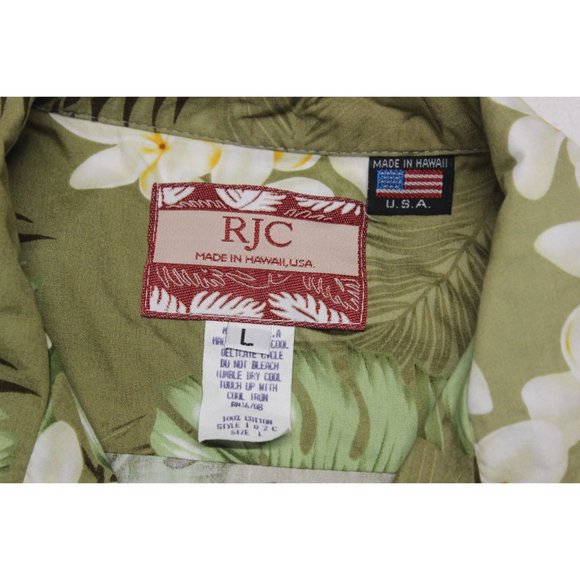 Vintage RJC floral tropical Hawaiian‎ short sleeve button front shirt L - Picture 6 of 13